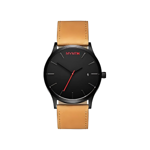MVMTH Classical Leather Watch In Black (Digital)